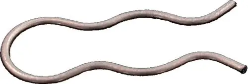 Metallene Sicherungsfeder mit geschwungener Form, in natürlicher Farbe, gehört zur Marke Wolf. Sie ist für den mechanischen Einsatz konzipiert.
